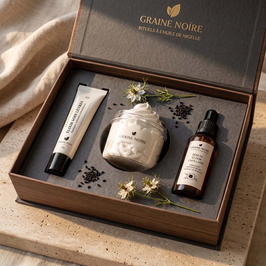 Le Coffret Graine Noíre — les 3 soins essentiels