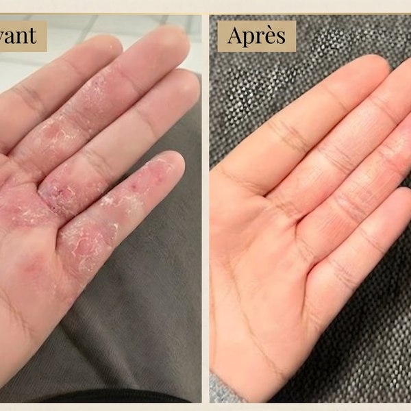 Avant et après application de la chantilly Graine Noíre